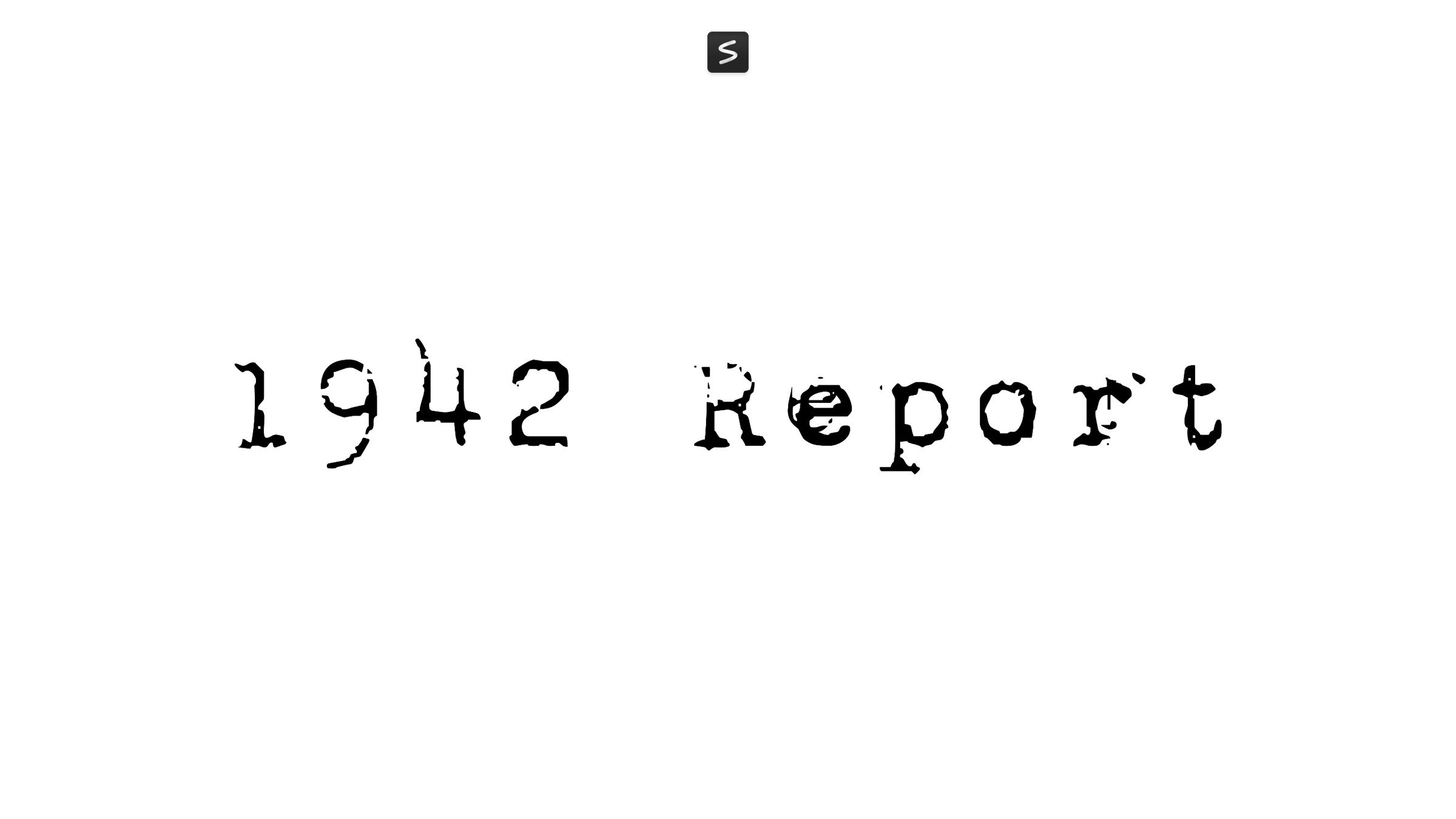 1942 Report Font in action