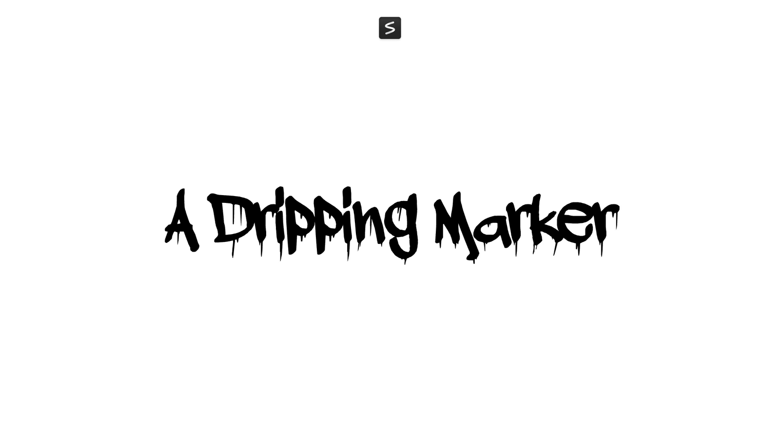 A Dripping Marker Font