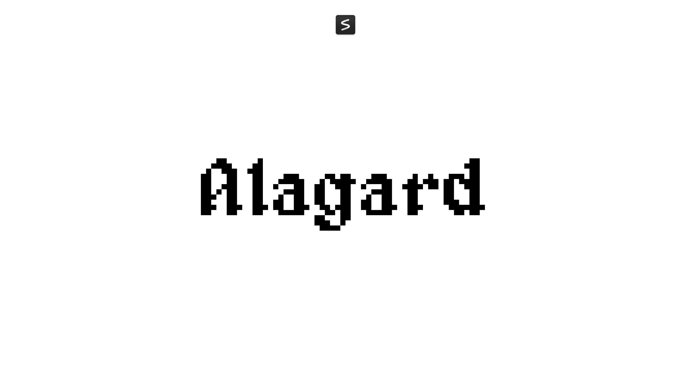 Alagard Font in action