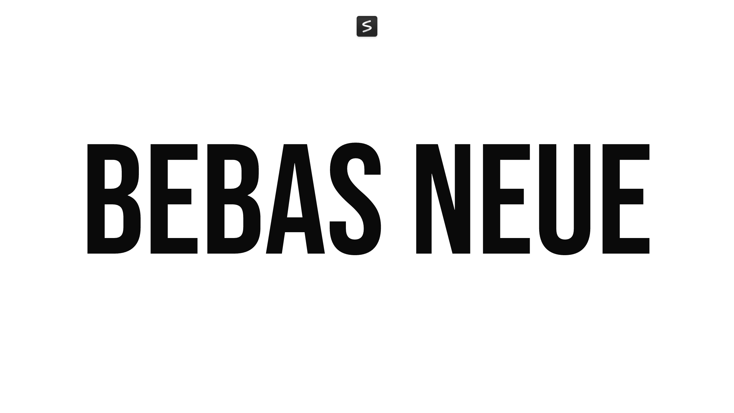 Bebas Neue in action