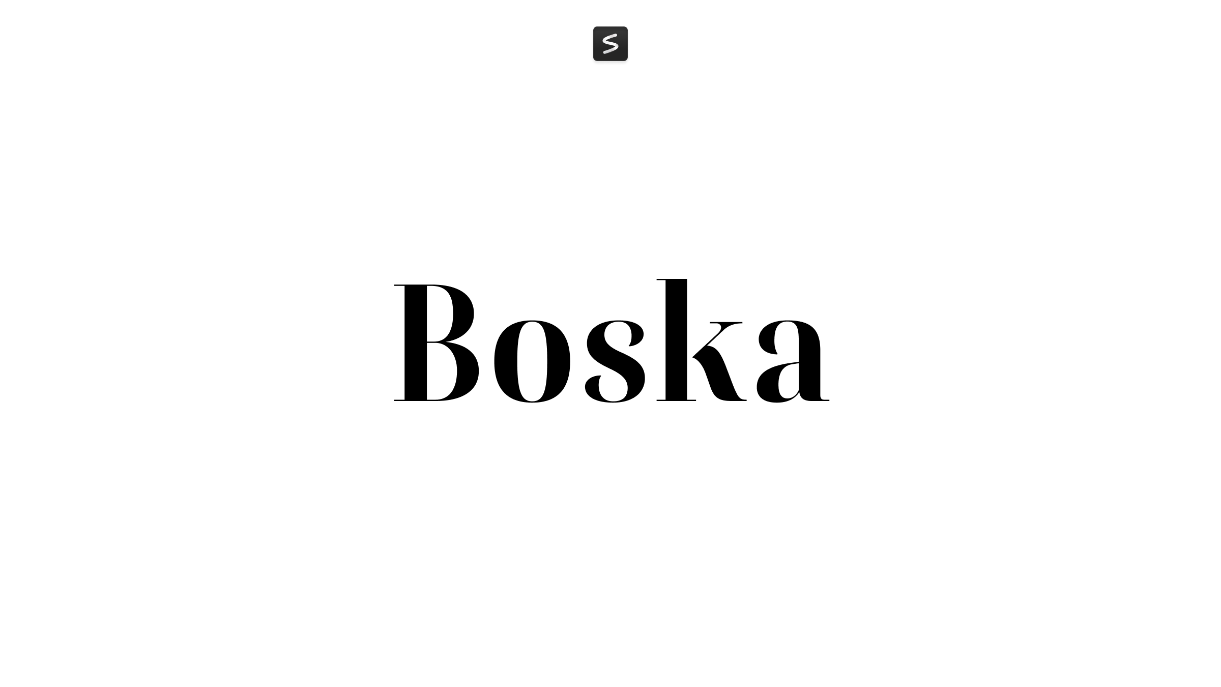 Boska Font in action