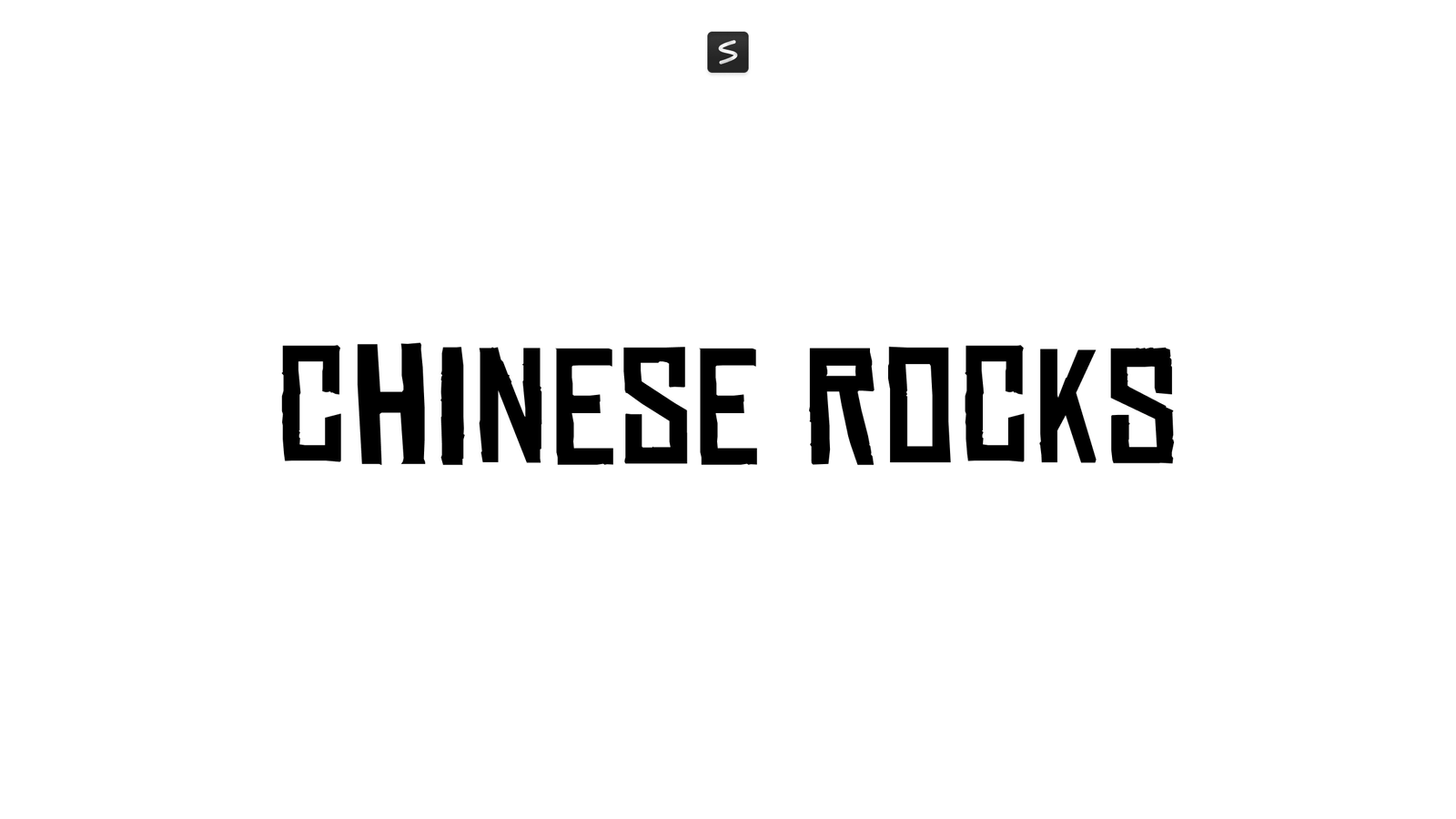 Chinese Rocks Font