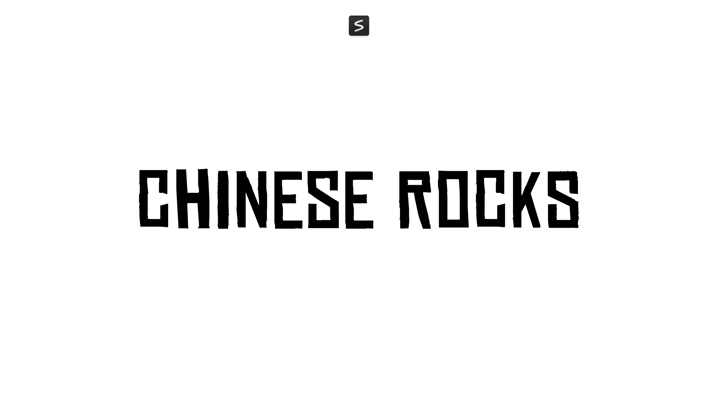 Chinese Rocks Font in action