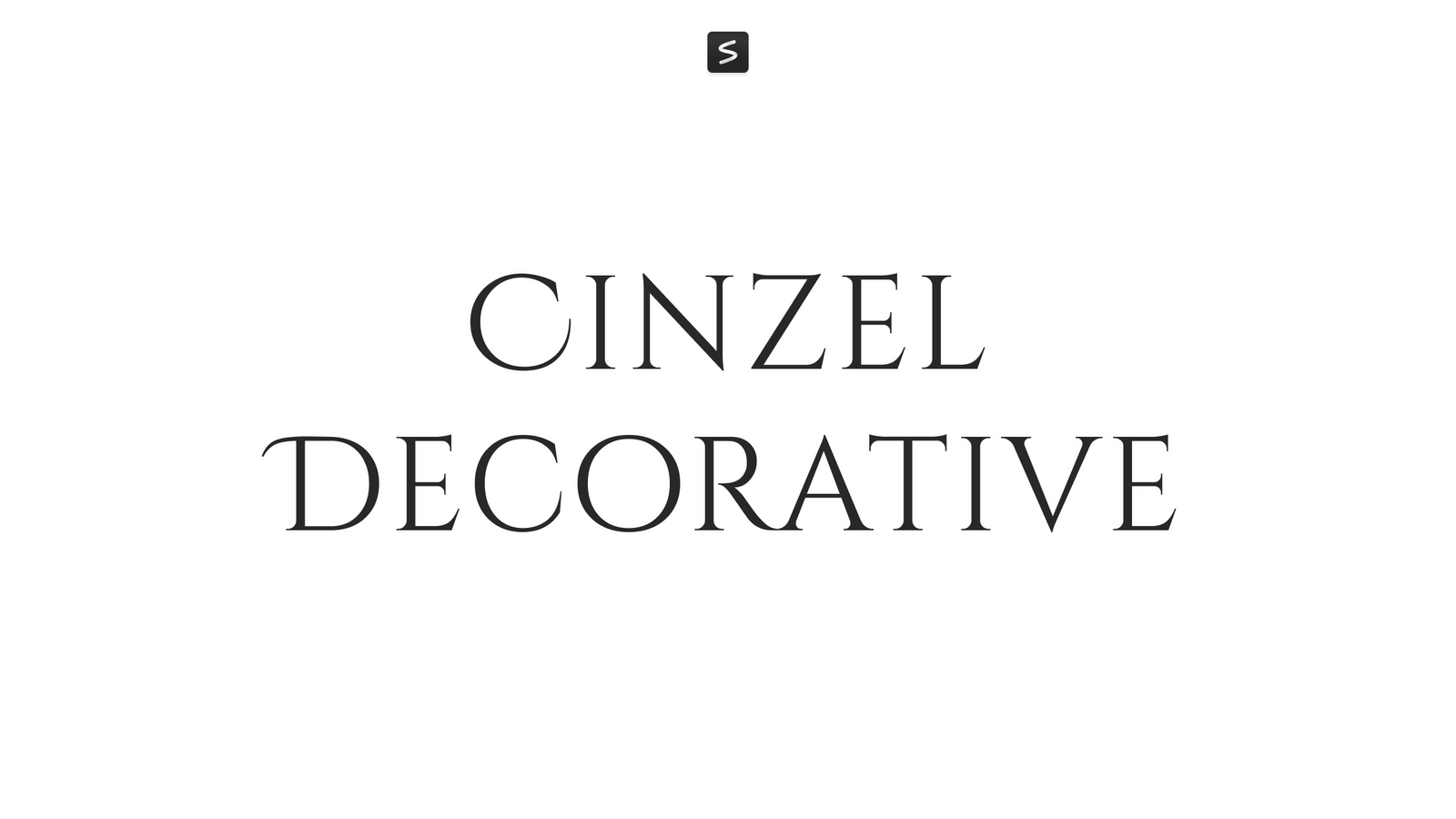 Cinzel Decorative Font