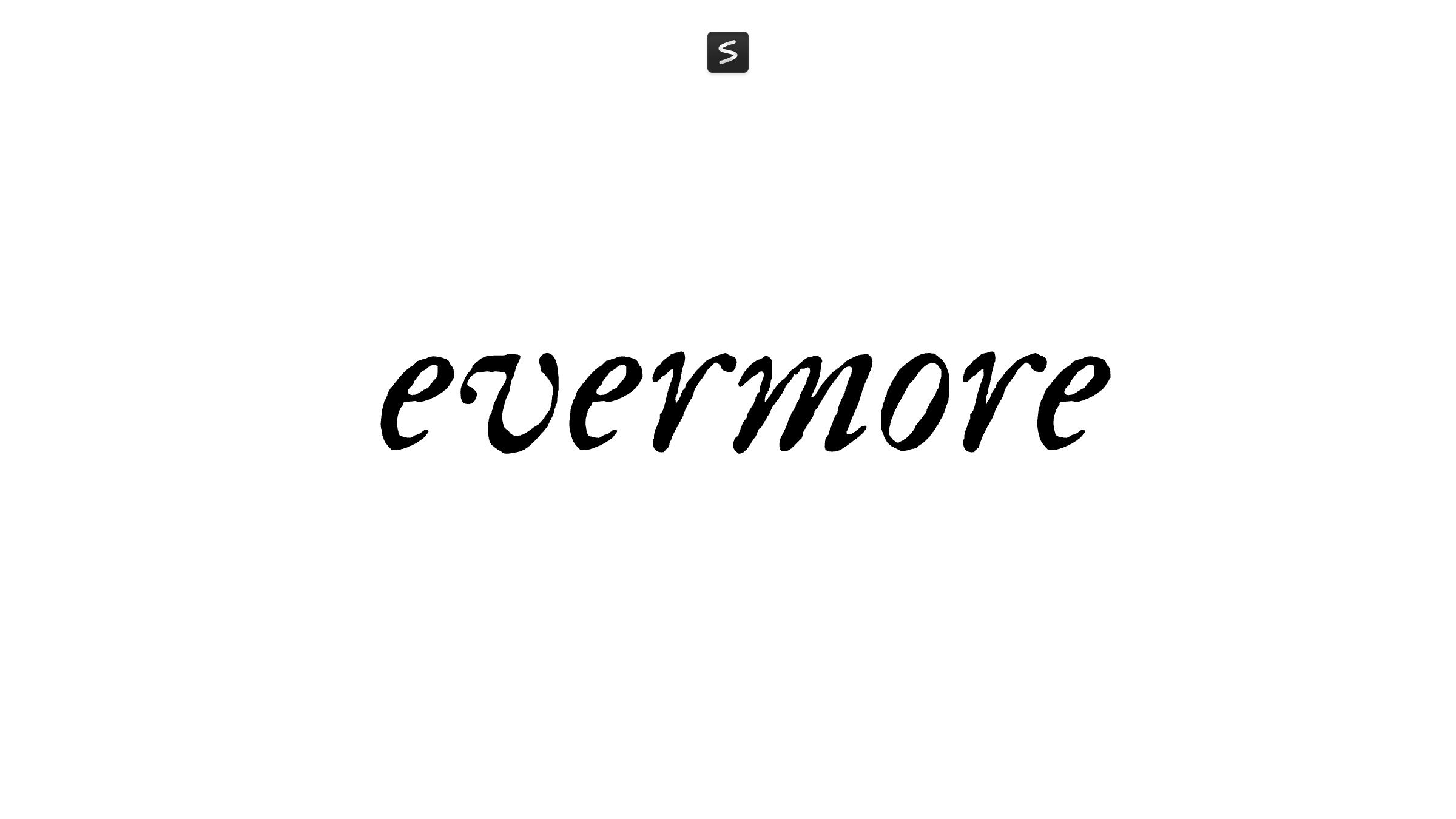 Evermore Font in action