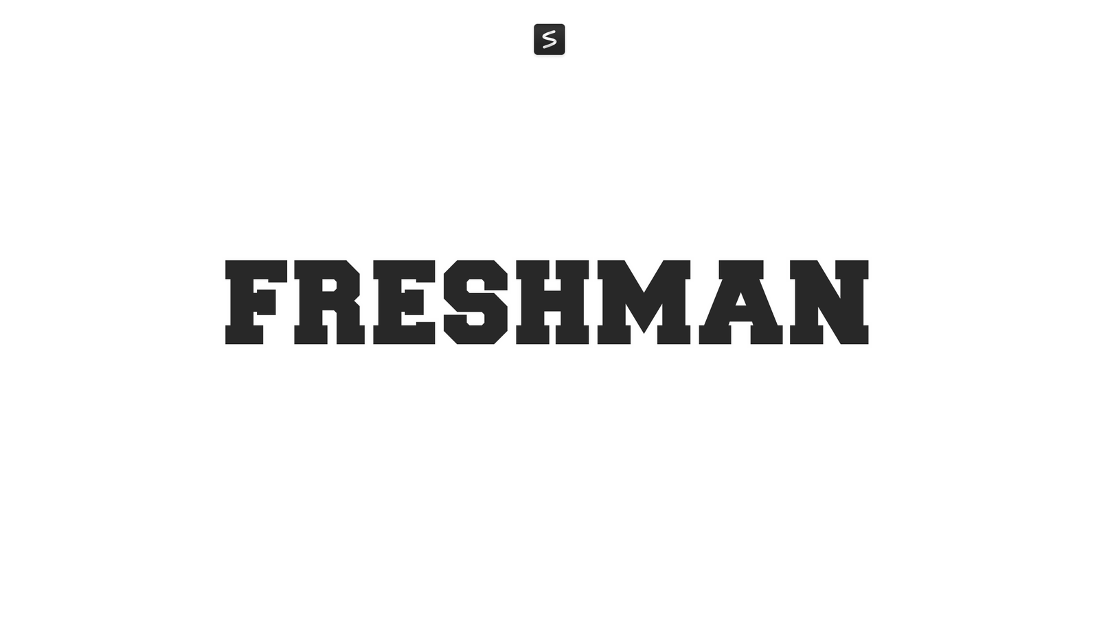 Freshman Font