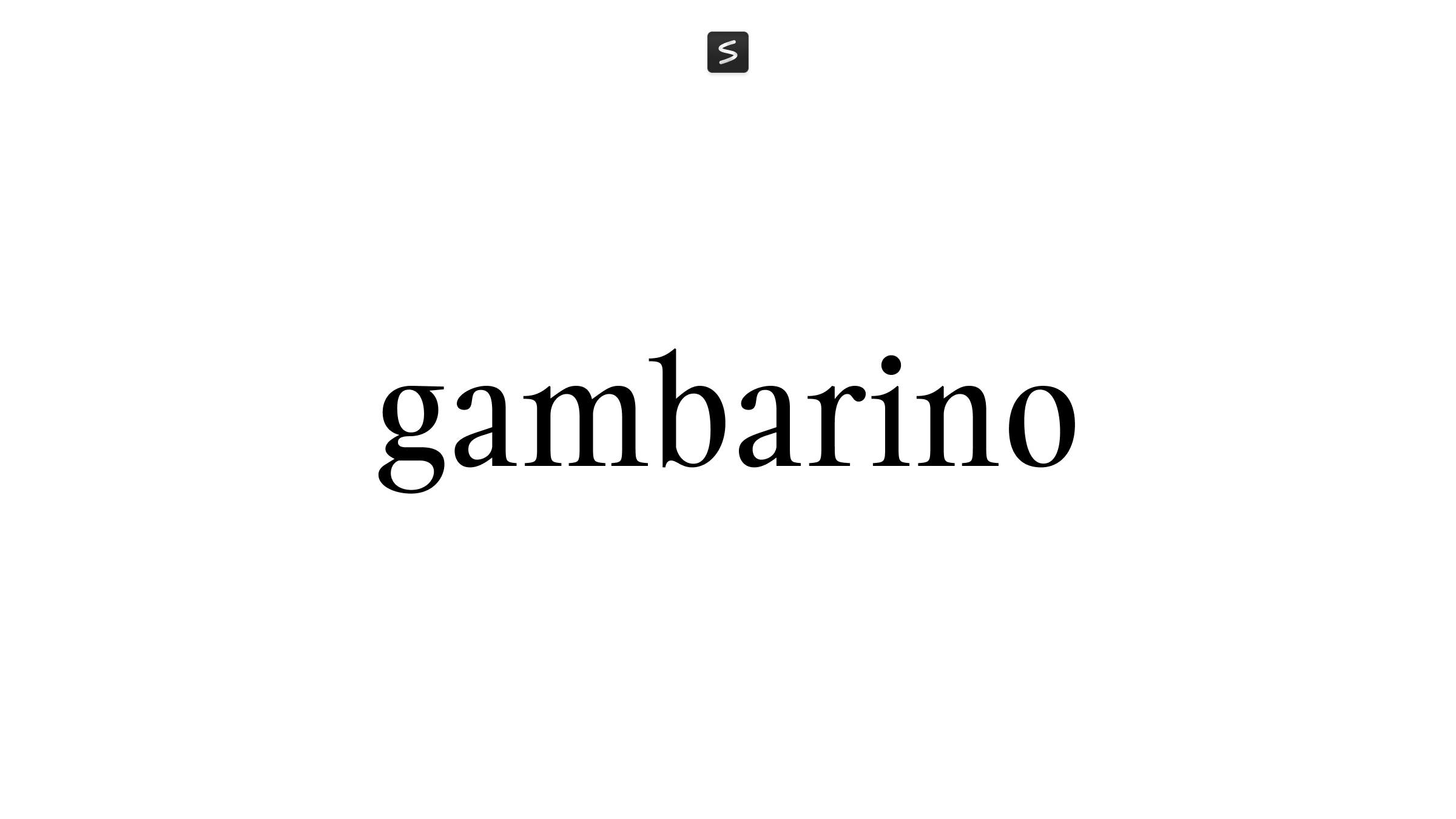 Gambarino Font in action