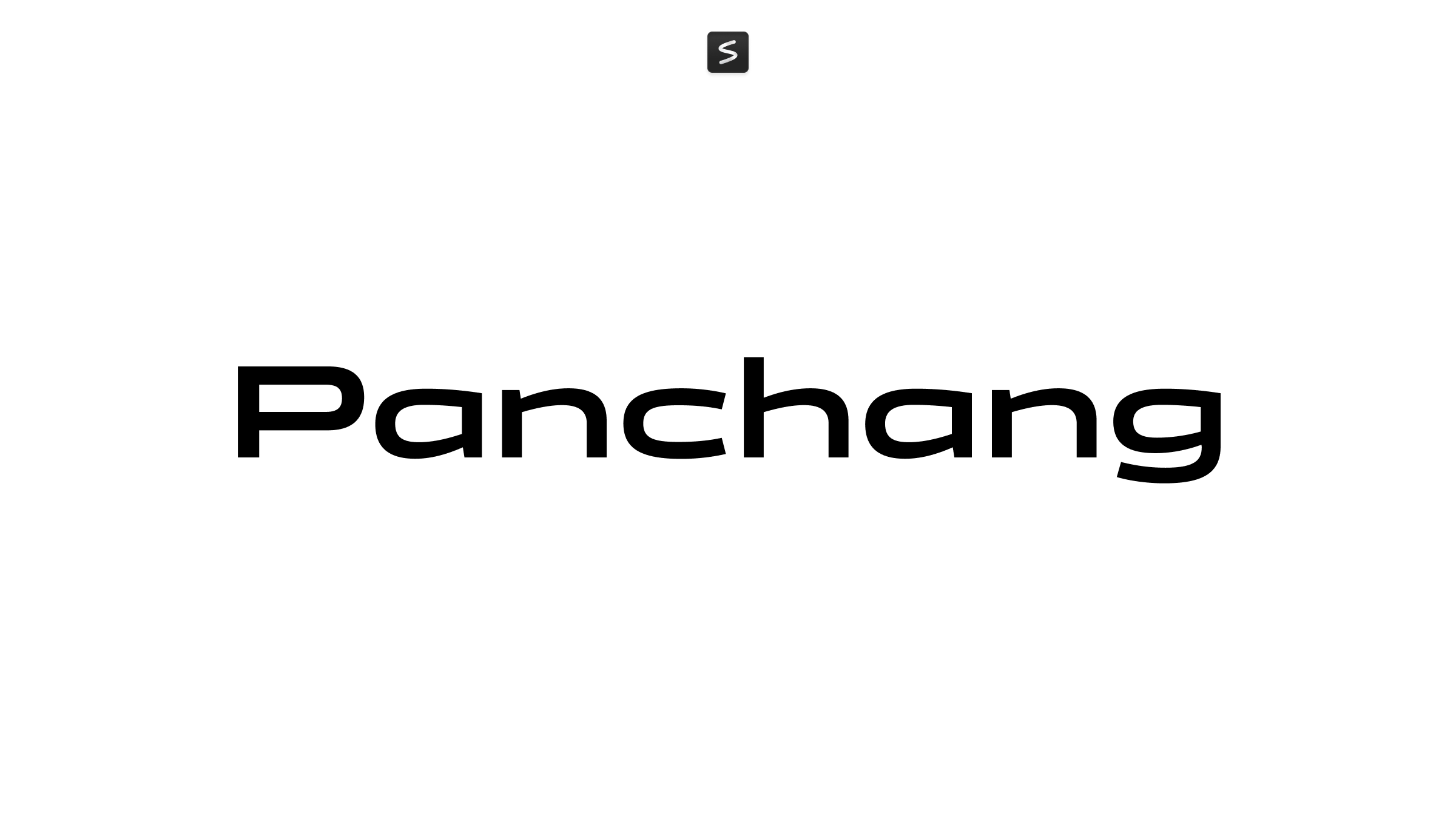 Panchang Font in action