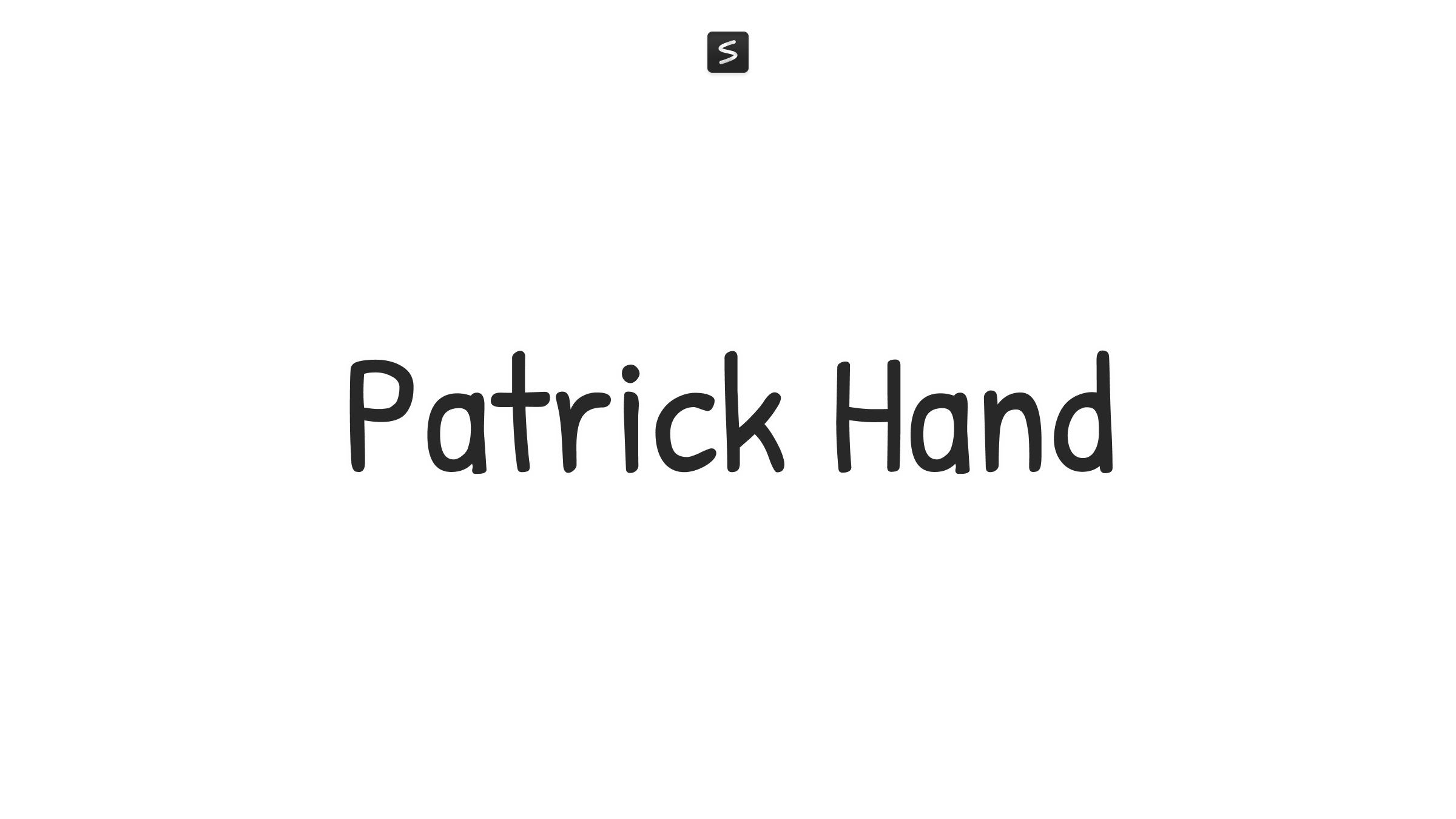 Patrick Hand Font in action