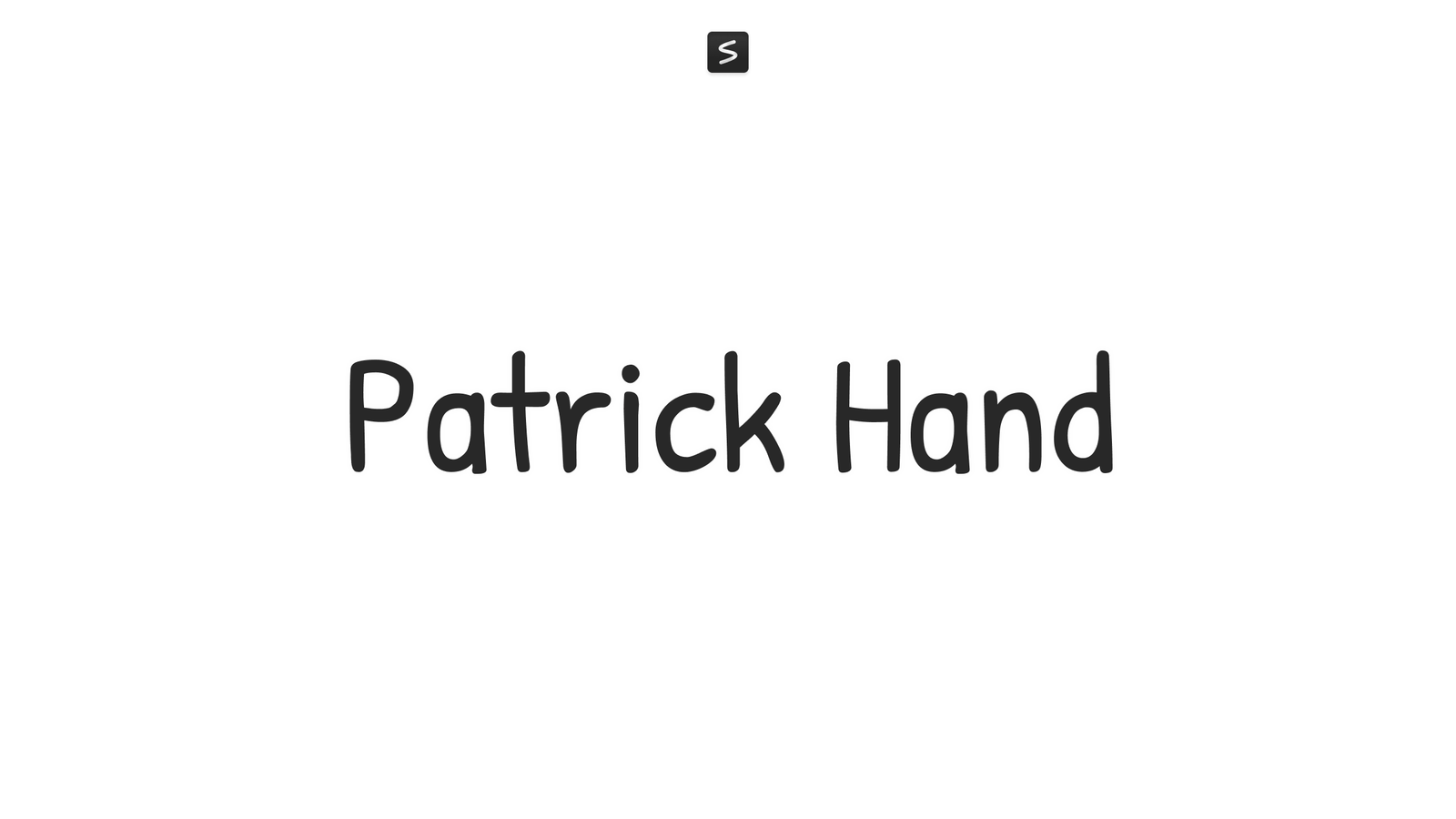 Patrick Hand Font