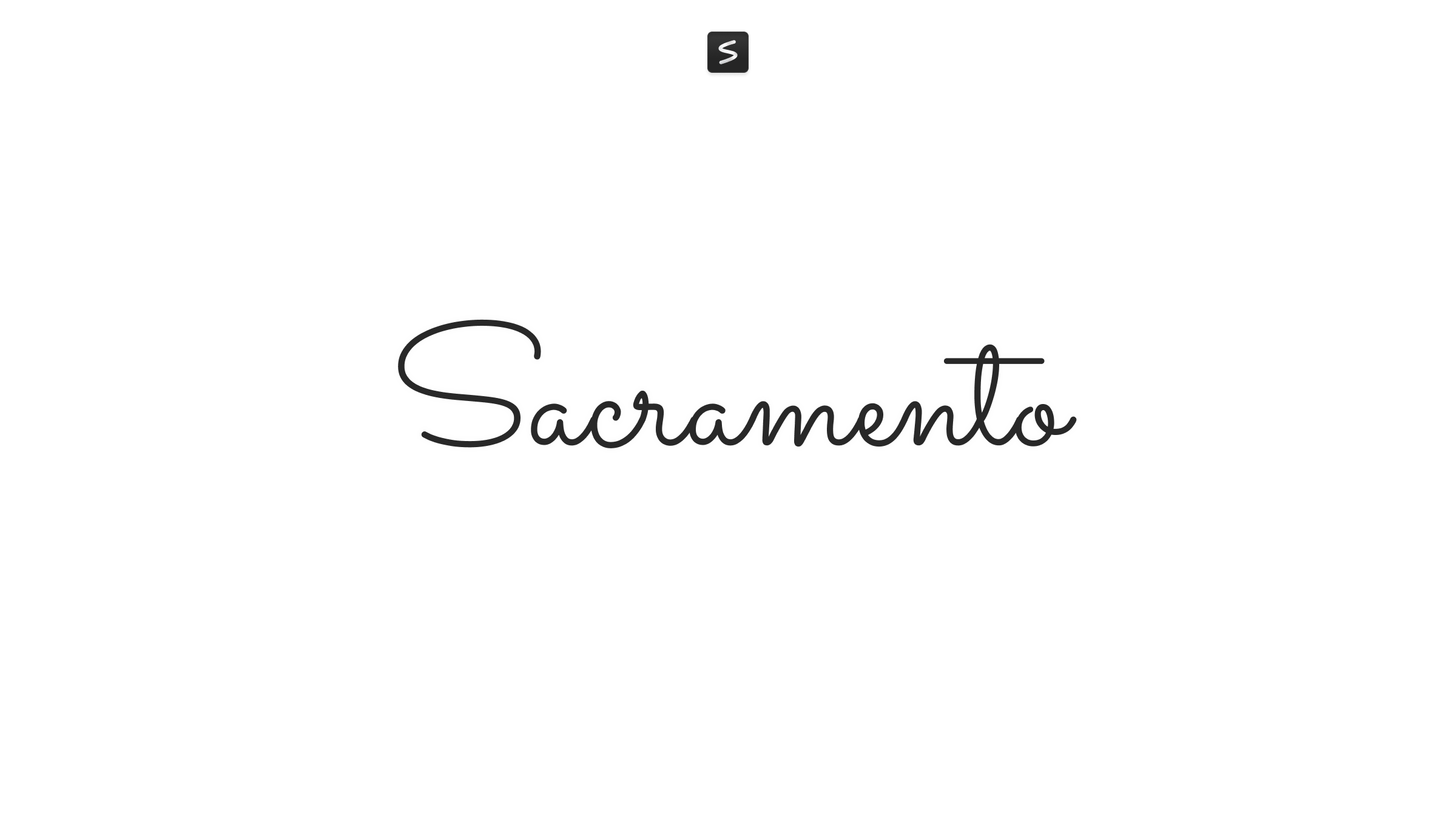 Sacramento Font in action