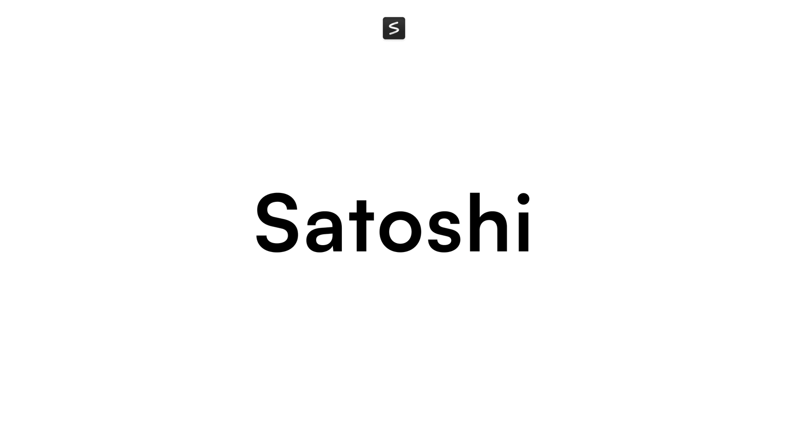 Satoshi Font