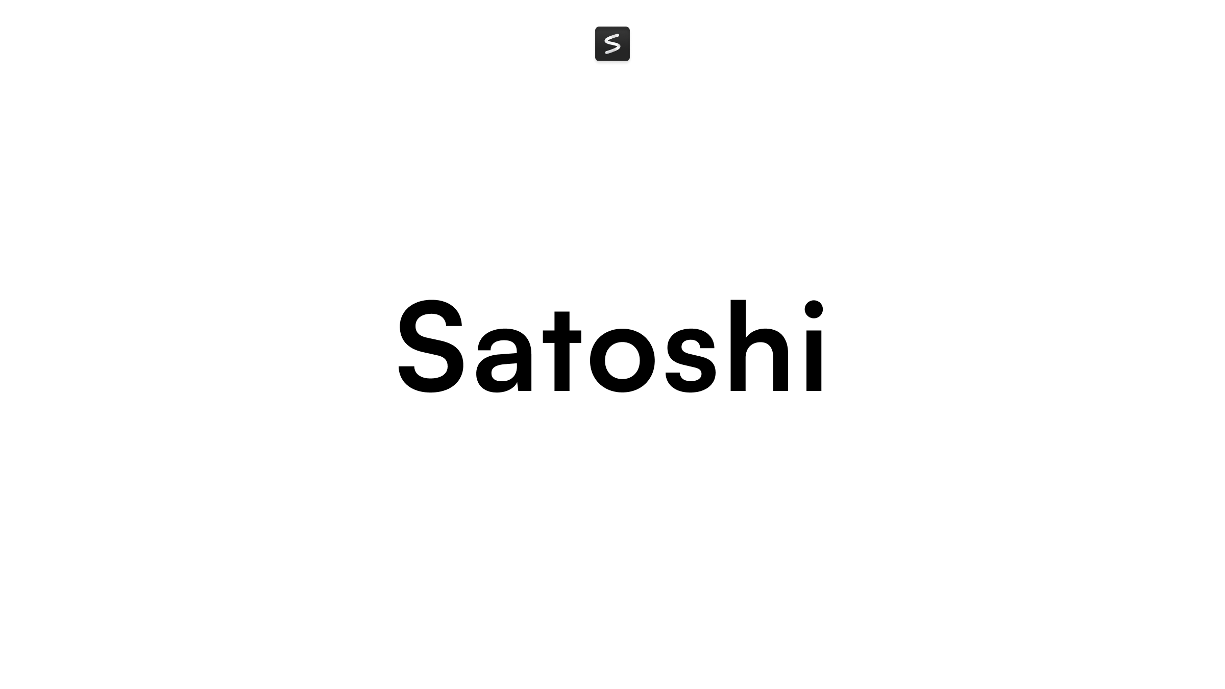 Satoshi Font in action