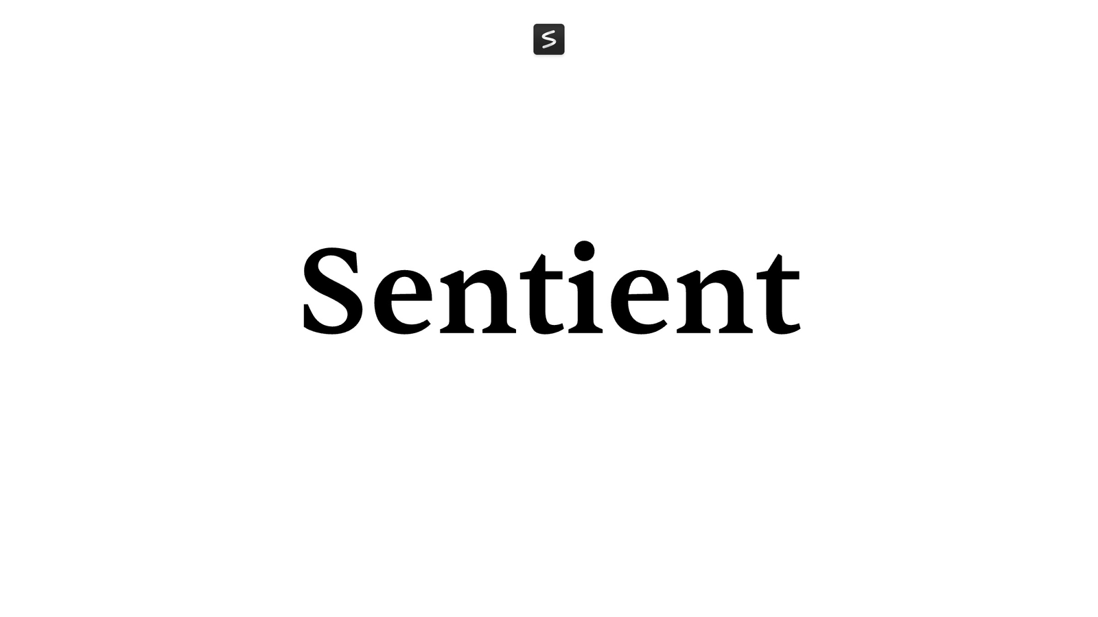 Sentient Font