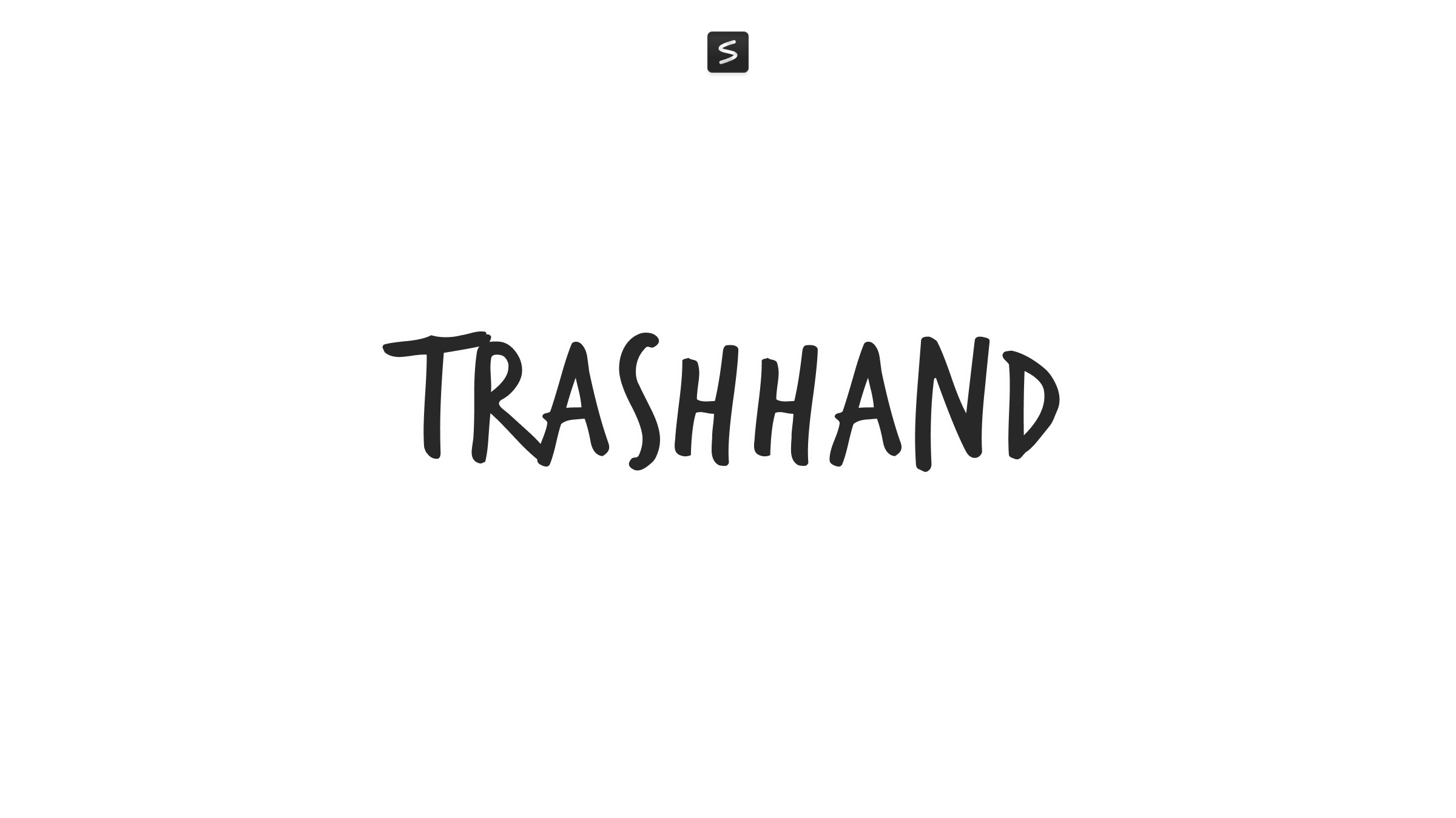 TrashHand Font in action