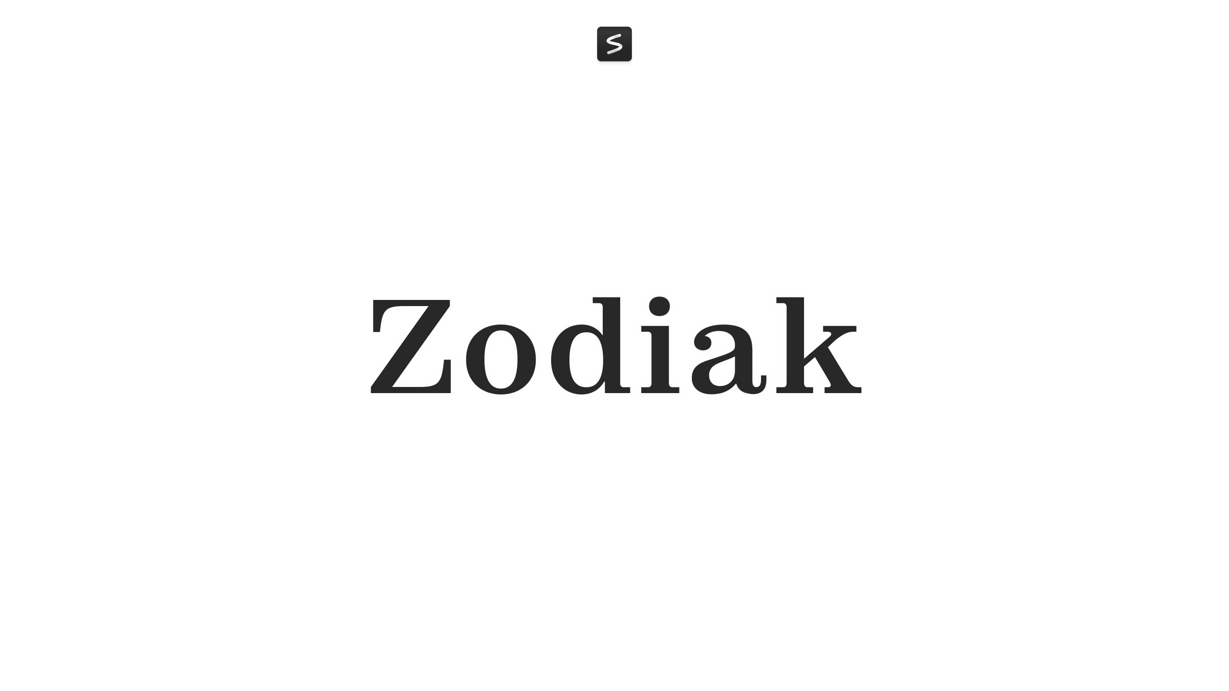 Zodiak Font in action