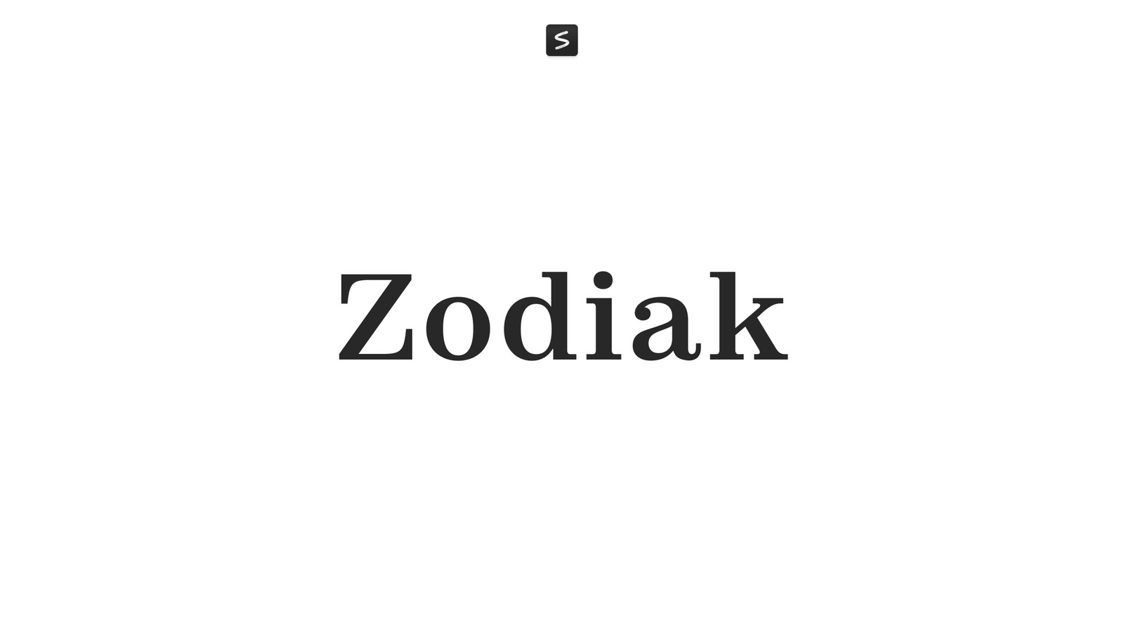 Zodiak Font